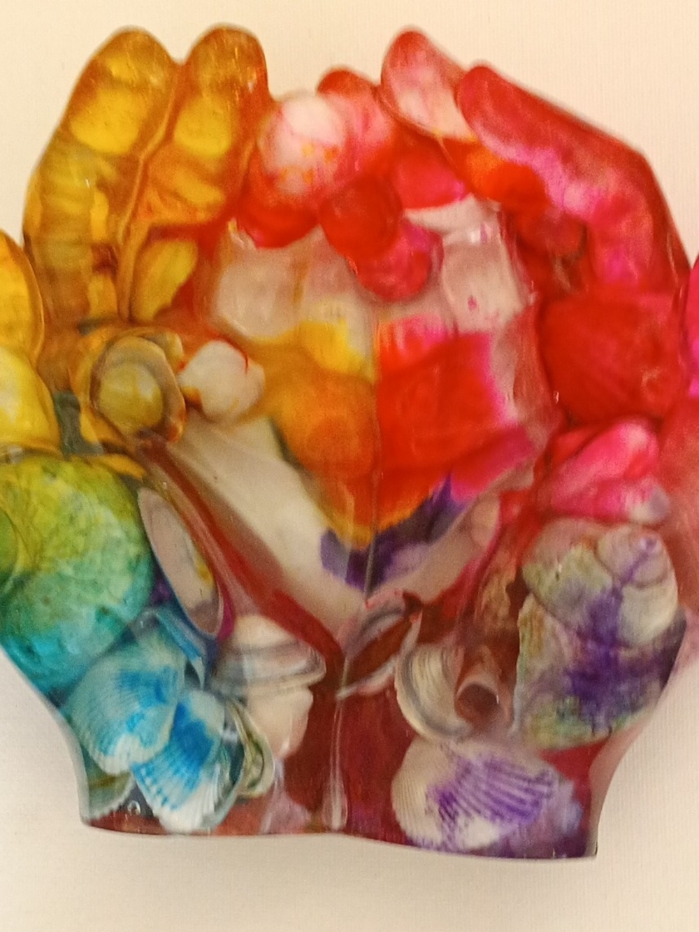 Colorful Hand-resin Art Sculpture - Multicolor